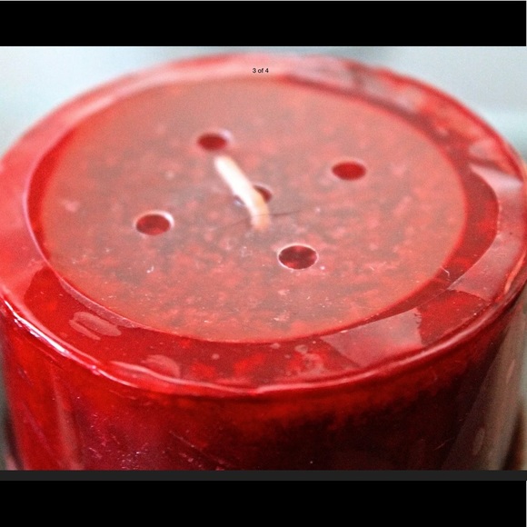DW HOME AUTUMN SWEET CRANBERRY PILLAR CANDLE RICH - Picture 3 of 4